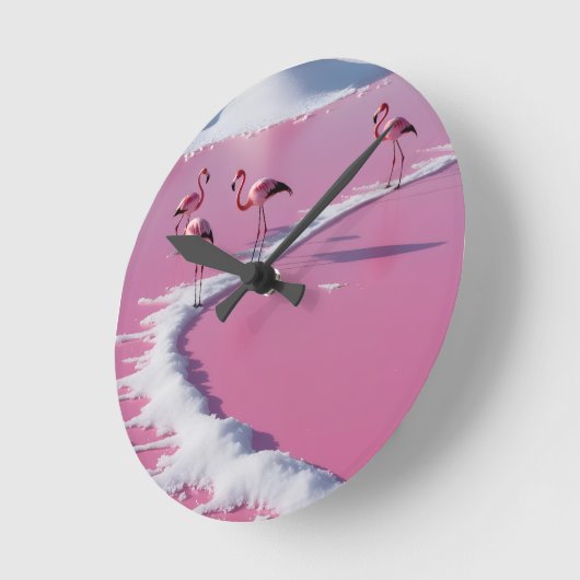 Wall Clock bonaire zout flats roze Ronde Klok (Hoek)