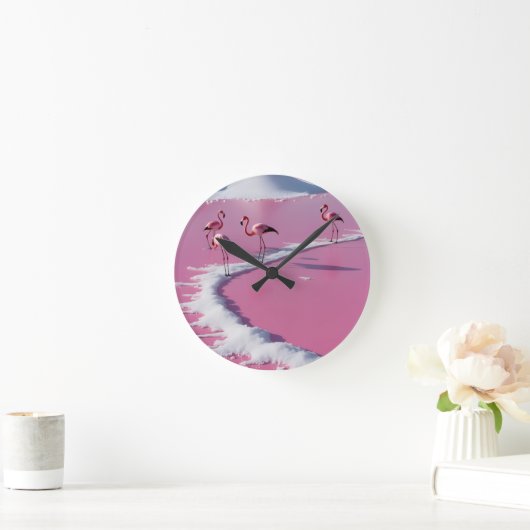 Wall Clock bonaire zout flats roze Ronde Klok (Huis)