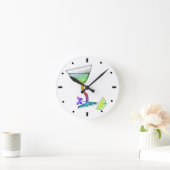WALL CLOCK - BUTTERFLY MARTINI RONDE KLOK (Huis)