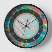 Wall Clock Colorful Glas in lood (Voorkant)
