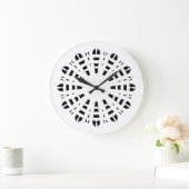 Wall Clock, Een elegant zwart wit klassiek ontwerp Grote Klok (Huis)