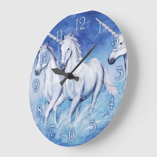 wall clock-eenhoorns grote klok (Hoek)