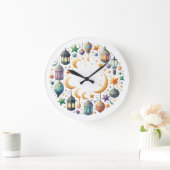 Wall Clock-Eid Mubarak Wreath Wall Clock Grote Klok (Huis)