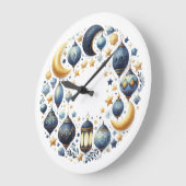 Wall Clock-Eid Mubarak Wreath Wall Clock Grote Klok (Hoek)