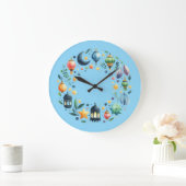 Wall Clock-Eid Mubarak Wreath Wall Clock Grote Klok (Huis)