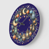 Wall Clock-Eid Mubarak Wreath Wall Clock Grote Klok (Hoek)