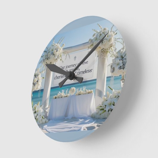 Wall Clock-Elegant Bridal Wall Clock Ronde Klok (Hoek)