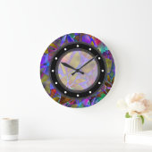 Wall Clock Floral Abstract Glas in lood Grote Klok (Huis)