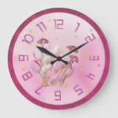 Wall Clock - Flowers with Enchanting Colors Grote Klok (Voorkant)