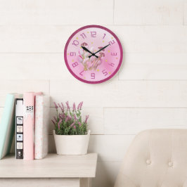 Wall Clock - Flowers with Enchanting Colors Grote Klok