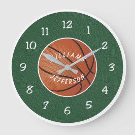 Wall Clock for Basketball Fan personalize Grote Klok
