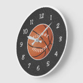 Wall Clock for Basketball Fan personalize Grote Klok (Hoek)