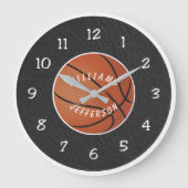 Wall Clock for Basketball Fan personalize Grote Klok (Voorkant)