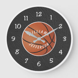 Wall Clock for Basketball Fan personalize Grote Klok
