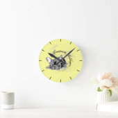 Wall Clock French Bulldog Ronde Klok (Huis)