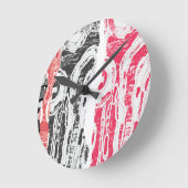 Wall Clock – Friction Lands Abstract Design Ronde Klok (Hoek)