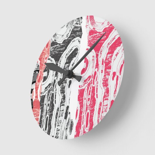 Wall Clock – Friction Lands Abstract Design Ronde Klok (Hoek)