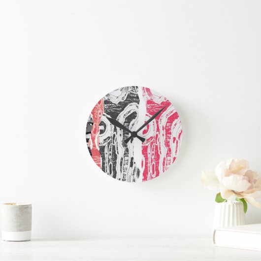 Wall Clock – Friction Lands Abstract Design Ronde Klok (Huis)