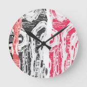 Wall Clock – Friction Lands Abstract Design Ronde Klok (Voorkant)