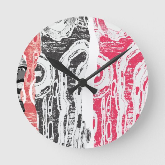 Wall Clock – Friction Lands Abstract Design Ronde Klok (Voorkant)