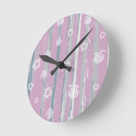 Wall Clock – Gingham Orchard Ronde Klok (Hoek)