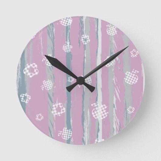 Wall Clock – Gingham Orchard Ronde Klok (Voorkant)