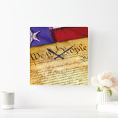 Wall Clock-Grondwet Vierkante Klok (Huis)