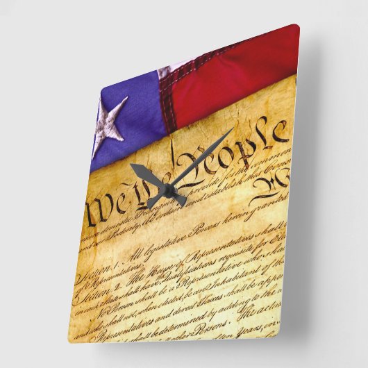 Wall Clock-Grondwet Vierkante Klok (Hoek)