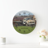 Wall clock, home decor, old timer truck clock. grote klok (Huis)