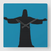 Wall Clock jesus christ Vierkante Klok (Voorkant)