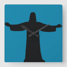 Wall Clock jesus christ Vierkante Klok