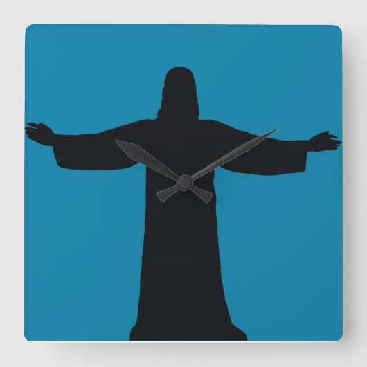 Wall Clock    jesus christ  Vierkante Klok (Voorkant)