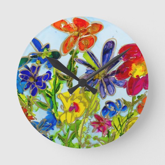 Wall Clock Kantoor Kitchen Lovitude Springtime Ronde Klok (Voorkant)