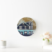 WALL CLOCK L@@K Retro OUD HUIS Ronde Klok (Huis)