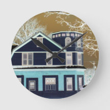 WALL CLOCK L@@K Retro OUD HUIS