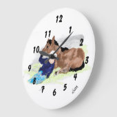 Wall Clock : Life Of A Cowboy . Grote Klok (Hoek)