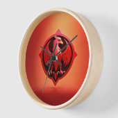 Wall clock Majestic Red Eagle Emblem (Hoek)