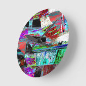 Wall Clock – Neon Pulse Ronde Klok (Hoek)