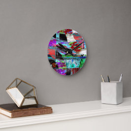 Wall Clock – Neon Pulse Ronde Klok