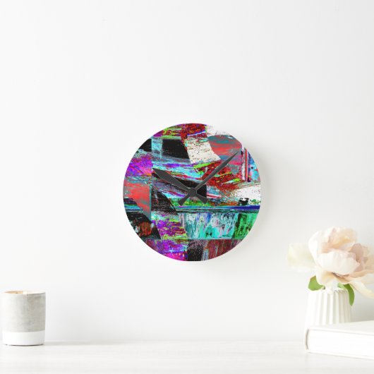 Wall Clock – Neon Pulse Ronde Klok (Huis)