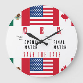 Wall Clock Opening & Final Match 2026 MX-US-CA Grote Klok