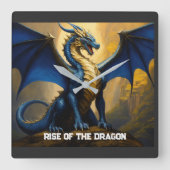 Wall Clock: Opkomst van de draak Vierkante Klok (Voorkant)