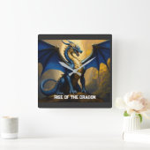Wall Clock: Opkomst van de draak Vierkante Klok (Huis)