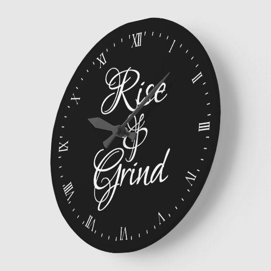 Wall Clock - Rise & Grind Grote Klok (Hoek)