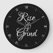Wall Clock - Rise & Grind Grote Klok (Voorkant)