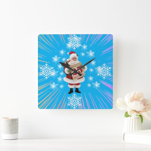 Wall Clock Santa Clause Vierkante Klok (Huis)