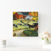 Wall Clock Square/Farmland Vierkante Klok (Huis)
