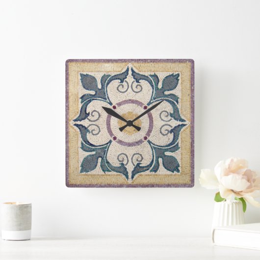 Wall Clock - Square Tile Design Vierkante Klok (Huis)