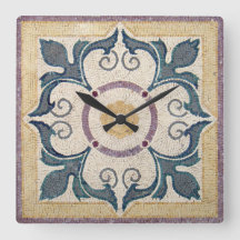 Wall Clock - Square Tile Design
