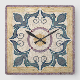 Wall Clock - Square Tile Design Vierkante Klok